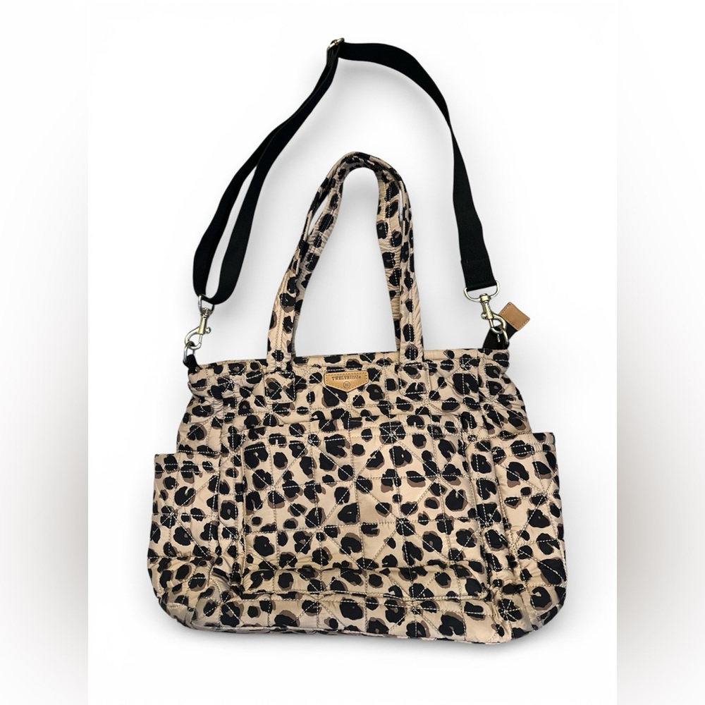 Baby Bag - Twelve Little Leopard Print Tote Bag with Black Accents